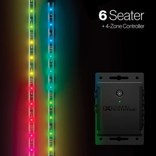 ExtremeStrip 6 Seat Golf Cart Underglows LED Light Strips  with 4-Zone LED Controller Included